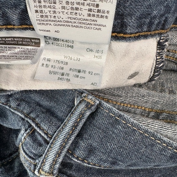 Levi's 514 Jeans Mens Size 36X32 Blue Medium Wash Denim Straight Fit Everyday - Picture 9 of 11